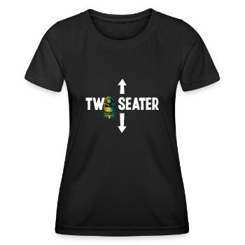 Zweisitzer Upside Down Ananas Totenkopfschwinger - Frauen Funktions-T-Shirt - Schwarz - Vorne - AI Model Female 172 light (172cm)