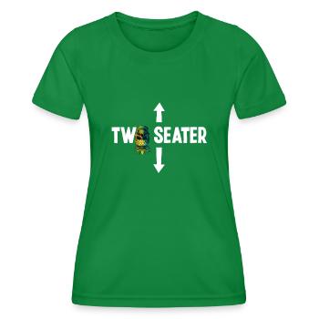 Zweisitzer Upside Down Ananas Totenkopfschwinger - Frauen Funktions-T-Shirt - Kelly Green - Vorne - AI Model Female 172 dark (172cm)