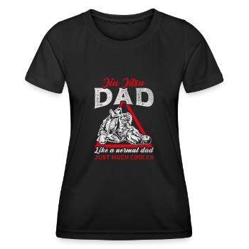 Comme un père normal juste beaucoup plus cool Jiu Jitsu - T-shirt sport Femme - noir - Devant - AI Model Female 172 light (172cm)