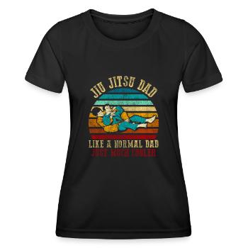 Comme un père normal juste beaucoup plus cool Jiu Jitsu - T-shirt sport Femme - noir - Devant - AI Model Female 172 light (172cm)