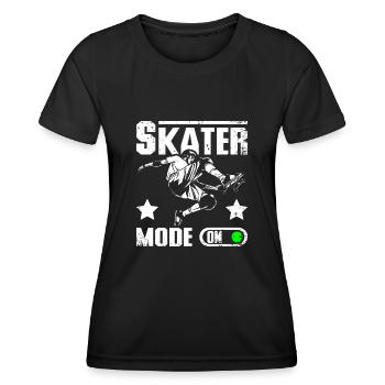 Skater mode on - Frauen Funktions-T-Shirt - Schwarz - Vorne - AI Model Female 172 light (172cm)