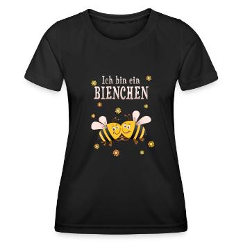 Ich bin eine Bienchen Biene - Frauen Funktions-T-Shirt - Schwarz - Vorne - AI Model Female 172 light (172cm)