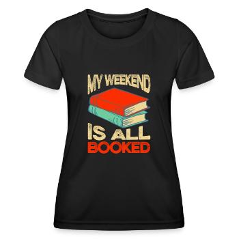 Buchliebhaber Geschenke Süße Buch Geschenkideen - Frauen Funktions-T-Shirt - Schwarz - Vorne - AI Model Female 172 light (172cm)