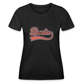 Berlin Schriftzug - Frauen Funktions-T-Shirt - Schwarz - Vorne - AI Model Female 172 light (172cm)