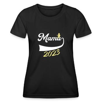 expectant mom 2023 gift - Women's Functional T-Shirt - black - Front - AI Model Female 172 light (172cm)