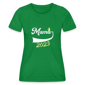 expectant mom 2023 gift - Women's Functional T-Shirt - kelly green - Front - AI Model Female 172 dark (172cm)