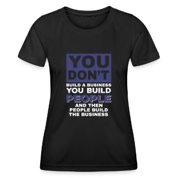 Business - Frauen Funktions-T-Shirt - Schwarz - Vorne - AI Model Female 172 light (172cm)