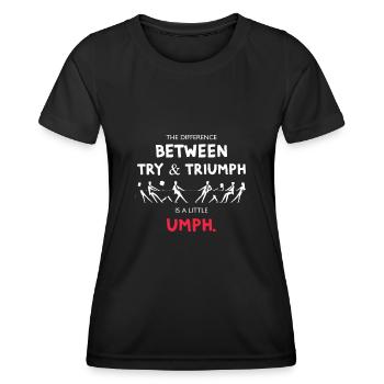 Né Entrepreneur Entrepreneur Maker Designs - T-shirt sport Femme - noir - Devant - AI Model Female 172 light (172cm)