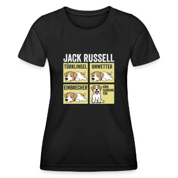 Hund Jack Russell - Frauen Funktions-T-Shirt - Schwarz - Vorne - AI Model Female 172 light (172cm)