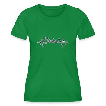 Podcast Heartbeat - Women's Functional T-Shirt - kelly green - Front - AI Model Female 172 dark (172cm)