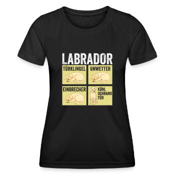 Hund Labrador - Frauen Funktions-T-Shirt - Schwarz - Vorne - AI Model Female 172 light (172cm)