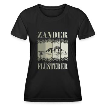 Zander Flüsterer - Frauen Funktions-T-Shirt - Schwarz - Vorne - AI Model Female 172 light (172cm)