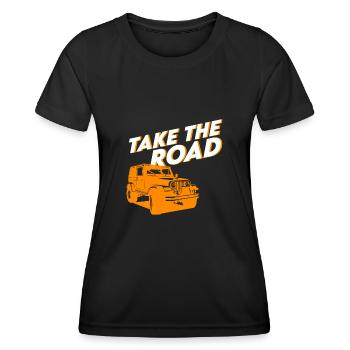 Offroad Fahrzeug 4x4 - Frauen Funktions-T-Shirt - Schwarz - Vorne - AI Model Female 172 light (172cm)