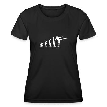 Evolution Kickboxen, MMA, Kampfsport - Frauen Funktions-T-Shirt - Schwarz - Vorne - AI Model Female 172 light (172cm)