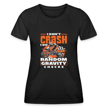 Motocross Stuntman Dirt Bike Biker - Women's Functional T-Shirt - black - Front - AI Model Female 172 light (172cm)