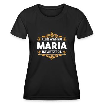 Maria - Frauen Funktions-T-Shirt - Schwarz - Vorne - AI Model Female 172 light (172cm)