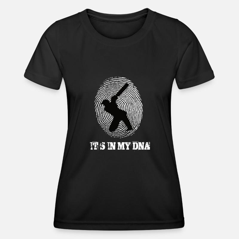 Cricket Its In My Dna - Women's Functional T-Shirt - black
