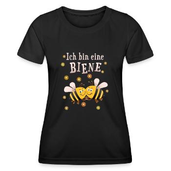 Biene Bienchen Bienen - Frauen Funktions-T-Shirt - Schwarz - Vorne - AI Model Female 172 light (172cm)