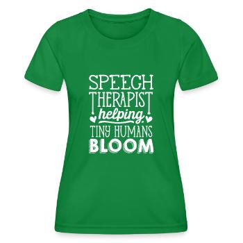 Speech-language pathology, speech-language pathologist - Women's Functional T-Shirt - kelly green - Front - AI Model Female 172 dark (172cm)