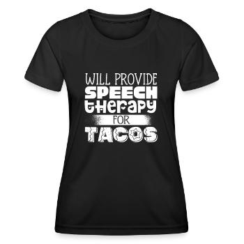 Speech-language pathology, speech-language pathologist - Women's Functional T-Shirt - black - Front - AI Model Female 172 light (172cm)