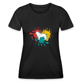 Lion - T-shirt sport Femme - noir - Devant - AI Model Female 172 light (172cm)