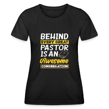 Pasteur Pasteur Dieu Jésus Prêtre - T-shirt sport Femme - noir - Devant - AI Model Female 172 light (172cm)