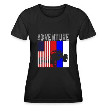 Buggy USA Autocross - Frauen Funktions-T-Shirt - Schwarz - Vorne - AI Model Female 172 light (172cm)