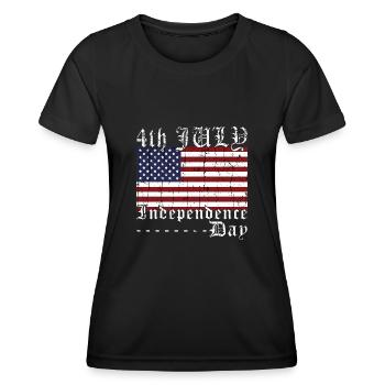 Jour de l’Indépendance , Fête américaine - T-shirt sport Femme - noir - Devant - AI Model Female 172 light (172cm)