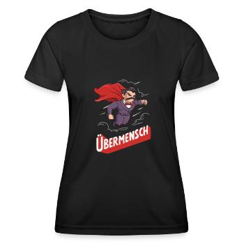 Philosophie de Nietzsche Übermensch - T-shirt sport Femme - noir - Devant - AI Model Female 172 light (172cm)