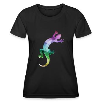 Lézard reptile - T-shirt sport Femme - noir - Devant - AI Model Female 172 light (172cm)