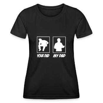 Mon père ton père chef de site papa - T-shirt sport Femme - noir - Devant - AI Model Female 172 light (172cm)