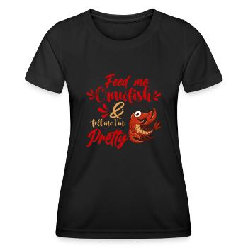 Crawfish Cajun & Crawfish Lobster Cooking - Women's Functional T-Shirt - black - Front - AI Model Female 172 light (172cm)