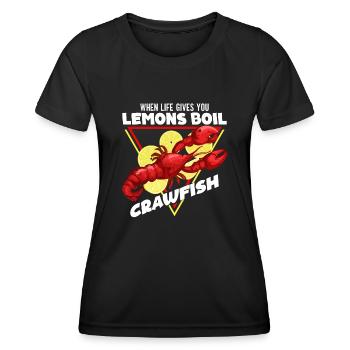 Crawfish Cajun & Crawfish Lobster Cooking - Women's Functional T-Shirt - black - Front - AI Model Female 172 light (172cm)