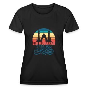 Aïd Moubarak Ramadan Jeûne Islam Mosquée Musulman - T-shirt sport Femme - noir - Devant - AI Model Female 172 light (172cm)