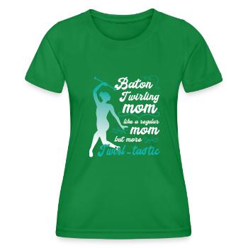 Gymnastik Tanz Baton Wirbeln Turnen - Frauen Funktions-T-Shirt - Kelly Green - Vorne - AI Model Female 172 dark (172cm)