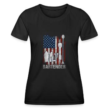La vie est un cocktail cela dépend de la façon dont vous le faites - T-shirt sport Femme - noir - Devant - AI Model Female 172 light (172cm)