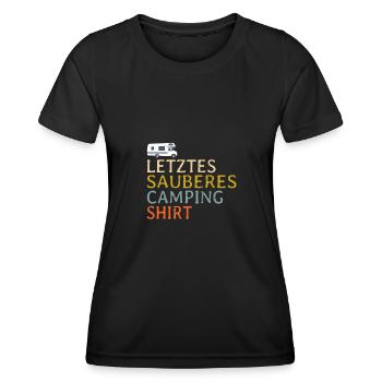 Wohnmobil Camping - Frauen Funktions-T-Shirt - Schwarz - Vorne - AI Model Female 172 light (172cm)