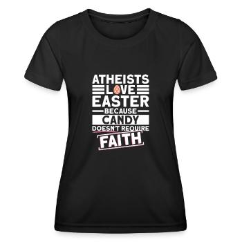 Atheist Easter Anti Religion Anti Church Atheism - Women's Functional T-Shirt - black - Front - AI Model Female 172 light (172cm)