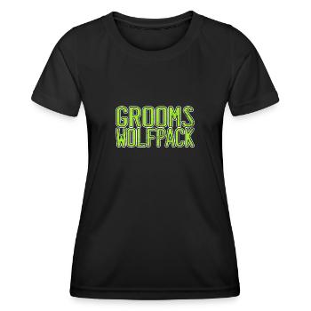 Groom's Wolf Pack - Women's Functional T-Shirt - black - Front - AI Model Female 172 light (172cm)