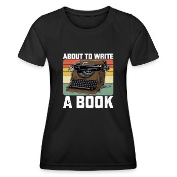 Machine à écrire Livres de littérature pour machines à écrire - T-shirt sport Femme - noir - Devant - AI Model Female 172 light (172cm)