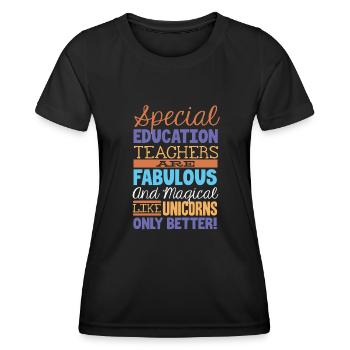 Special Needs Education, Special Education - Women's Functional T-Shirt - black - Front - AI Model Female 172 light (172cm)