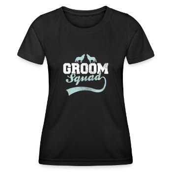 Bräutigam's Wolfsrudel - Frauen Funktions-T-Shirt - Schwarz - Vorne - AI Model Female 172 light (172cm)