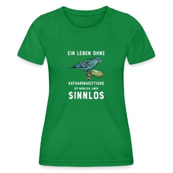 Katharinasittich I Sittich ZiervogelMotiv für - Frauen Funktions-T-Shirt - Kelly Green - Vorne - AI Model Female 172 dark (172cm)