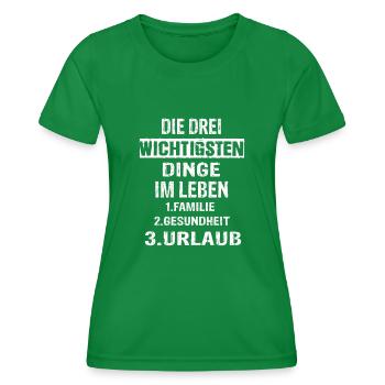 Urlaub - Frauen Funktions-T-Shirt - Kelly Green - Vorne - AI Model Female 172 dark (172cm)