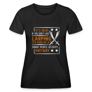 Larp Larper Larping Live Action Jeu de rôle - T-shirt sport Femme - noir - Devant - AI Model Female 172 light (172cm)