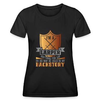 Live Action Jeu de rôle Larp Larper Fantasy - T-shirt sport Femme - noir - Devant - AI Model Female 172 light (172cm)