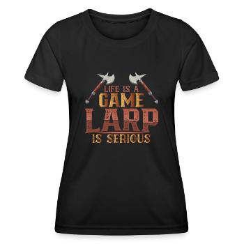 Live Action Jeu de rôle Larp Larper Fantasy - T-shirt sport Femme - noir - Devant - AI Model Female 172 light (172cm)