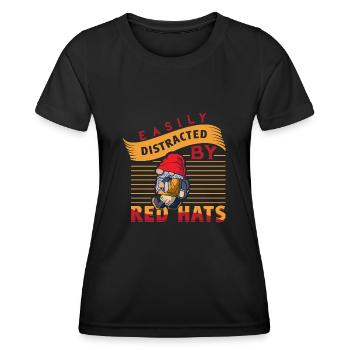 Gartenzwerg Garten - Frauen Funktions-T-Shirt - Schwarz - Vorne - AI Model Female 172 light (172cm)