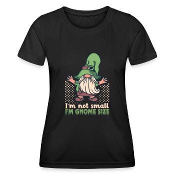 Jardin Gnome Jardin - T-shirt sport Femme - noir - Devant - AI Model Female 172 light (172cm)