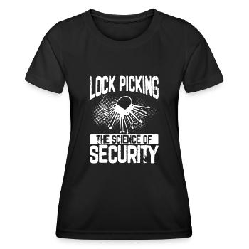 Lockpicking The Science - Women's Functional T-Shirt - black - Front - AI Model Female 172 light (172cm)